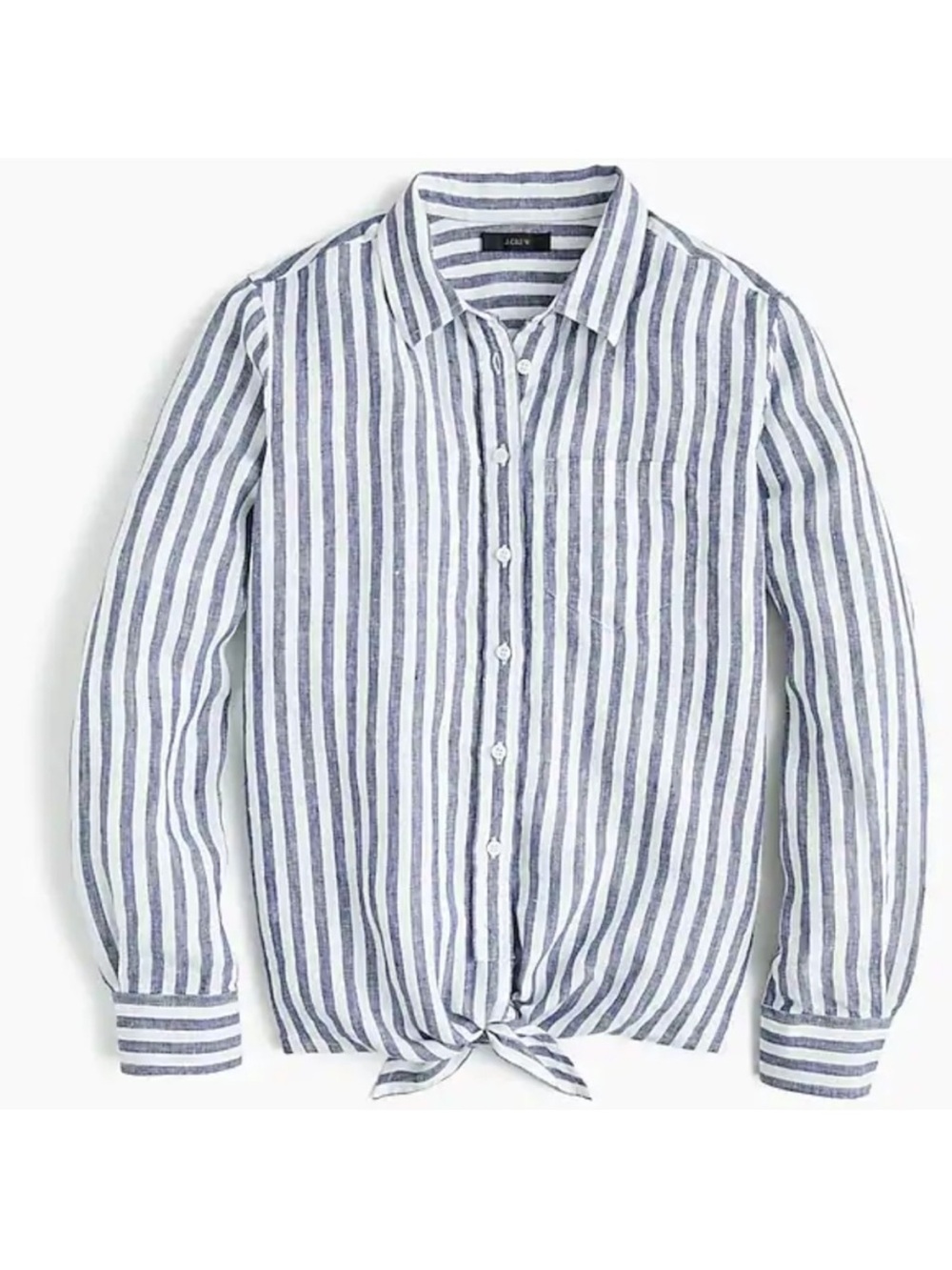 J. Crew Tie-Front Linen Shirt